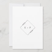 Modernes Minimalistisches Schwarz-Weiß-Foto Save The Date (Rückseite)