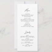 Modernes Minimalistisches Schwarz-Weiß-Hochzeitsme Einladung (Vorderseite)