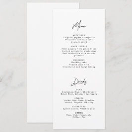 Modernes Minimalistisches Schwarz-Weiß-Hochzeitsme Einladung