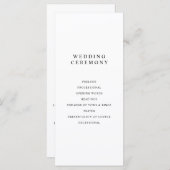 Modernes Minimalistisches Schwarz-Weiß-Hochzeitspr (Vorne/Hinten)