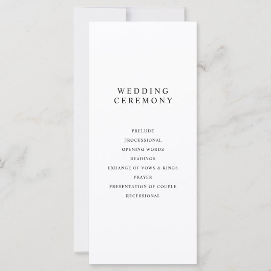 Modernes Minimalistisches Schwarz-Weiß-Hochzeitspr (Vorderseite)