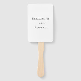 Modernes Minimalistisches Schwarz-Weiß-Hochzeitspr Fächer