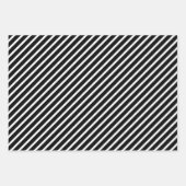 Modernes Minimalistisches Schwarz-Weiß-Muster Geschenkpapier Set (Vorderseite 3)