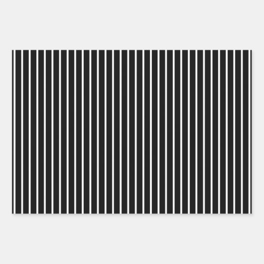 Modernes Minimalistisches Schwarz-Weiß-Muster Geschenkpapier Set (Vorderseite 2)