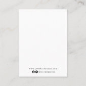 Modernes Minimalistisches Schwarz-Weiß-Ohr-Display Visitenkarte (Rückseite)