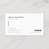 Modernes Minimalistisches Schwarz/Weiß-Symbol für  Visitenkarte (Vorderseite)