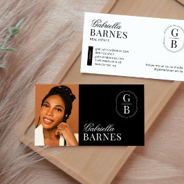 Modernes Minimalistisches Schwarz/Weiß Visitenkarte