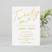 Modernes minimalistisches Schwarz-weißes Foto Über Folieneinladung (Stehend vorne)