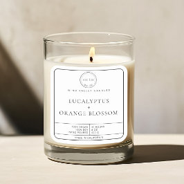 Modernes, minimalistisches Schwarz-weißes Logo-Ker Quadratischer Aufkleber