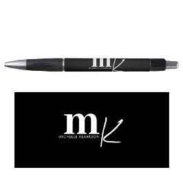 Modernes Minimalistisches Schwarz-weißes Monogramm Kugelschreiber