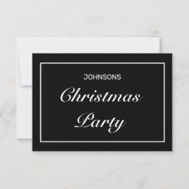 Modernes, Minimalistisches Schwarz-weißes Party RSVP Karte