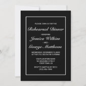 Modernes Minimalistisches Schwarz-weißes Probe Einladung (Vorderseite)