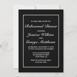 Modernes Minimalistisches Schwarz-weißes Probe Einladung