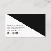 Modernes Minimalistisches Schwarz-weißes Skriptmon Visitenkarte (Rückseite)