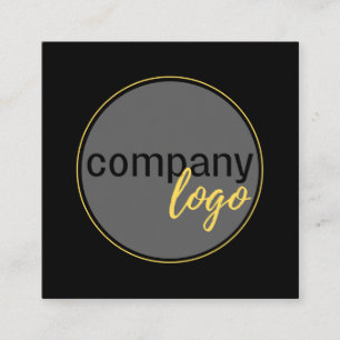 MODERNES MINIMALISTISCHES SCHWARZ-WEISSES UNTERNEH QUADRATISCHE VISITENKARTE