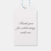 Modernes Minimalistisches Schwarzes Bar Bat Mitzva Geschenkanhänger (Rückseite)