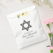 Modernes Minimalistisches Schwarzes Bar Bat Mitzva Geschenktütchen (Versiegelt)
