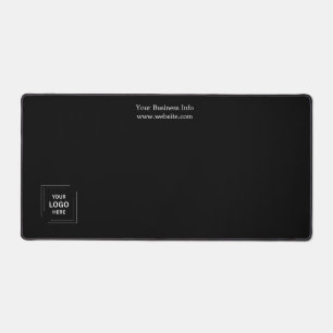 Modernes minimalistisches schwarzes benutzerdefini schreibtischunterlage