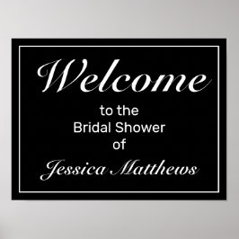 Modernes Minimalistisches Schwarzes Brautparty Beg Poster