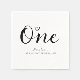 Modernes Minimalistisches Schwarzes Drehbuch 1. Ge Serviette