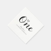 Modernes Minimalistisches Schwarzes Drehbuch 1. Ge Serviette (Ecke)