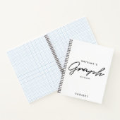 Modernes Minimalistisches Schwarzes Drehbuch Notizblock (Innenseite)