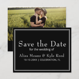 Modernes Minimalistisches Schwarzes Foto Save the 