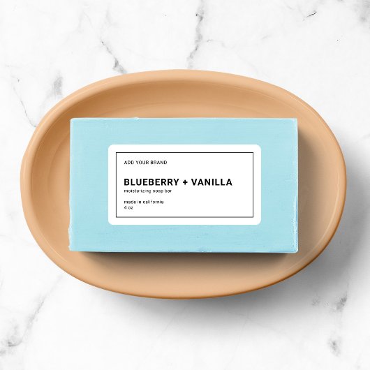 Modernes, Minimalistisches, schwarzes Grenzprodukt Adressaufkleber