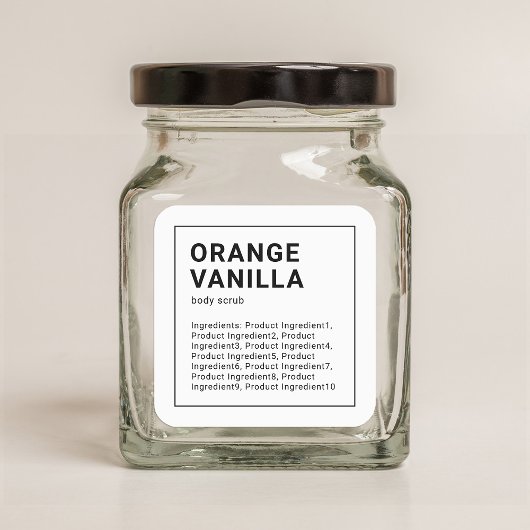 Modernes Minimalistisches Schwarzes Grenzzeichen Quadratischer Aufkleber