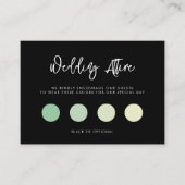 Modernes, minimalistisches, schwarzes Hochzeitskle Begleitkarte (Vorderseite)