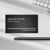 Modernes Minimalistisches Schwarzes Metall Visitenkarte