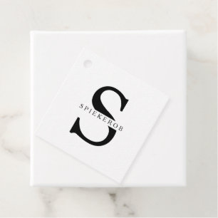 Modernes minimalistisches schwarzes personalisiert geschenkanhänger