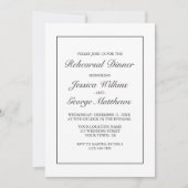 Modernes Minimalistisches Schwarzes Probe Einladung (Vorderseite)