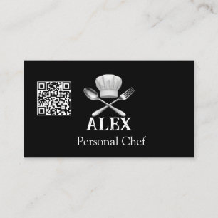 Modernes minimalistisches schwarzes QR-Code-Design Visitenkarte