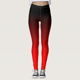 Modernes Minimalistisches Schwarzes Rot Leggings