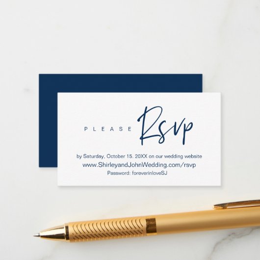 Modernes Minimalistisches, Schwarzes Script, Onlin Begleitkarte (Vorderseite/Rückseite Beispiel)