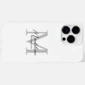 Modernes Minimalistisches Schwarzes Script, Weiß G Case-Mate iPhone Hülle (Rückseite (Horizontal))