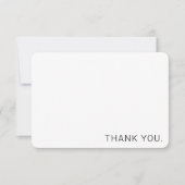 Modernes Minimalistisches Schwarzweiß Vielen Dank Dankeskarte (Vorderseite)