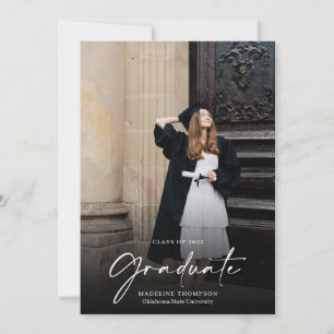 Modernes Minimalistisches Script 2 Foto Abschluss Ankündigung