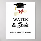 Modernes Minimalistisches Script Abschluss Drink P Poster (Vorne)