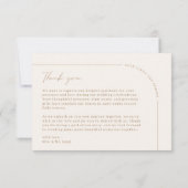 Modernes Minimalistisches Script Arch Foto Danke K (Rückseite)