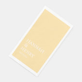 MODERNES MINIMALISTISCHES SCRIPT BEIGE FARBE WEDDI SERVIETTE (Ecke)