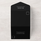 Modernes Minimalistisches Script Black | Hochzeit All In One Einladung (Außenbereich)
