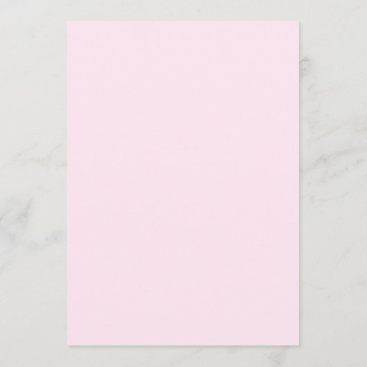 Modernes Minimalistisches Script-Blush | Hochzeit Menükarte (Rückseite)