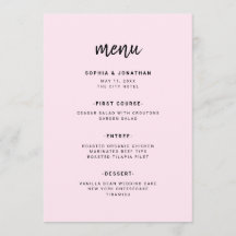 Modernes Minimalistisches Script-Blush | Hochzeit