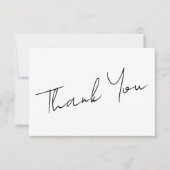 Modernes Minimalistisches Script-Brautparty Dankeskarte (Vorderseite)