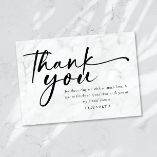 Modernes Minimalistisches Script-Brautparty Dankeskarte