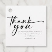 Modernes Minimalistisches Script-Brautparty Geschenkanhänger (Vorderseite)