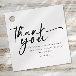 Modernes Minimalistisches Script-Brautparty Geschenkanhänger