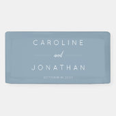 Modernes Minimalistisches Script Custom Wedding Du Banner (Horizontal)